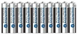 10x Pilhas Industriais Alcalinas 1,5V LR03 AAA - everActive INDUSTRIAL