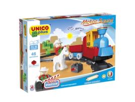 Blocos de Encaixe UNICO Pista Comboio Farwest (Idade Mínima: 1 - 46 Peças)