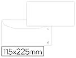 Envelope Branco 115X225 mm c/ Aba Engomada Papel Offset 80 Gr (500 Unidades)