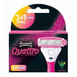 Recargas para Lâmina de Barbear Wilkinson Sword Quattro for Women (4 pcs) (Recondicionado A+)
