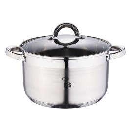 Caçarola com Tampa de Vidro  9 L Aço inoxidável Prateado (28 x 16,5 cm)