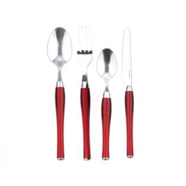 Faqueiro Renberg Urban Madrid Vermelho Aço inoxidável (24 pcs)