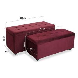 Pé de cama Poliéster Madeira MDF (2 Peças)