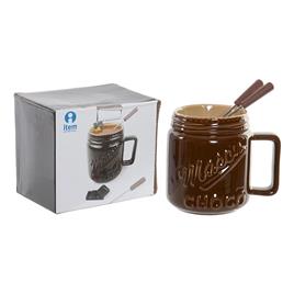 Fondue de Chocolate DKD Home Decor (4 pcs) Porcelana