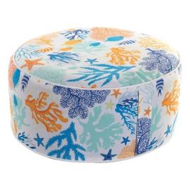 Repousa pés DKD Home Decor Oceano Azul Poliéster (53 x 53 x 23 cm)