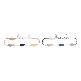 Bengaleiro de parede  Beach Metal Madeira MDF (2 pcs)