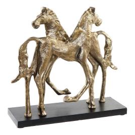 Figura Decorativa  Madeira Alumínio (36 x 10 x 30 cm)