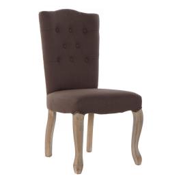 Cadeira DKD Home Decor Castanho Linho Madeira da borracha (52 x 49 x 101 cm)
