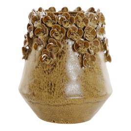 Vaso  Ocre Grés (18 x 18 x 20 cm)