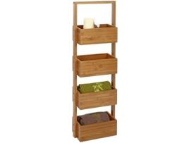 Armário de Armazenamento em Bambu 4 Cestos MAISON FUTEE