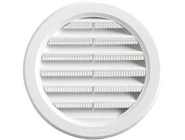 Grelha Redonda Embutida com Mosquiteiro D.100 Branco-Pass Air 70Cm2 LA VENTILAZIONE
