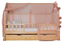 Cobertura para Swayer e Montessori tule rosa velho 200x167cm
