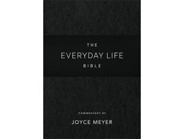 Livro Everyday Life Bible Black LeatherLuxe® de Joyce Meyer (Inglês)