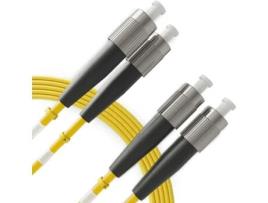 Cabo de fibra óptica duplex monomodo FC para FC OS1 (10 metros - 1 unidade) - Patch Cord de fibra óptica dupla UPC/UPC - 9/125 (LSZH) BEYONDTECH