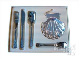4 Estojo de Talheres e Conchas BABY GIFT