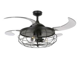 FANAWAY Industri 36In 4 Blade Ac Fan/3E27Lt Ant-Bk 3Sp-Rc