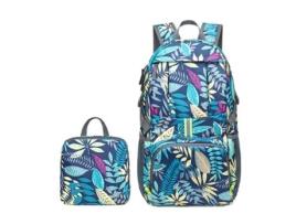 Mochila de Ciclismo para Desportos Ao Ar Livre Dobrável de Nylon Leve e Impressa 30x20x50Cm