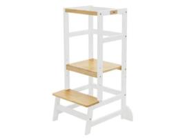 Torre De Aprendizagem Para Crianças A Partir De 1 Ano Com Plataforma Regulável Em Altura Em Madeira Da JOYZ