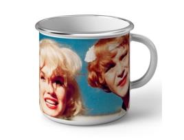 Caneca de Metal Esmaltado Marilyn Monroe Jack Lemmon Símbolo Sexual Foto Vintage FABULOUS BIJOUX