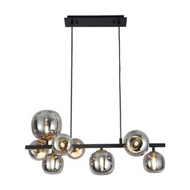 Candeeiro de Teto LÚZETE 8 Luzes Ferro Bronze/Preto Nicoletta