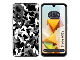 Capa de Silicone para Zte Blade A33S Design Desenhos de Camuflagem de Neve