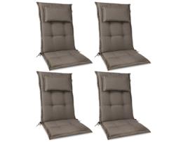 Highlux Hl Cadeira Alta 120X52X7Cm Taupe 4 Peças B BEAUTISSU