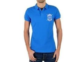 Polo de Homem JOE RETRO Lotso Algodão Azul (S)