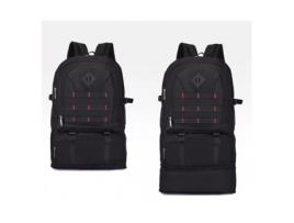 Mochila mochila para viagem montanhismo escalada acampamento trekking, mochila impermeável 55+10 litros preta. SPORT