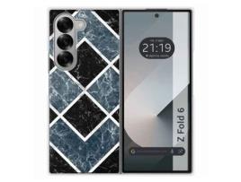 Capa Fold Design Mármore para Samsung Galaxy Z Fold 6 5G TUMUNDOSMARTPHONE Acrílico Rígida Multicor