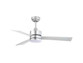 KILIM Ventilador DC prata LED CCT controle remoto ajustável INTERLUSA