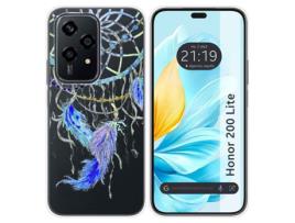 Capa Lite Design Penas para Honor, Huawei 200 Lite 5G TUMUNDOSMARTPHONE Silicone Multicor