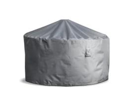 Capa Protetora para Mesa Redonda de Jardim Ø135X71Cm Poliéster Tecido Oxford 600D Cor: Cinza MEHR GARTEN