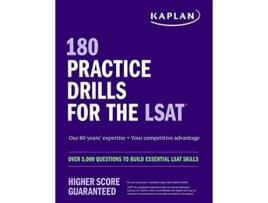 Livro 180 Practice Drills for the LSAT Over 5,000 questions to build essential LSAT skills de Kaplan Test Prep (Inglês)