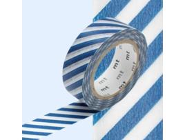 Fita Adesiva Listrada Azul marinho MASKING TAPE (1,5 cm X 7m)