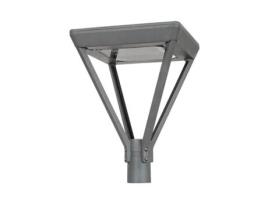 Luminária Led 40W Aventino Square Lumileds Philips Xitanium Regulável 1-10V Iluminação Pública 2700K Assimétrica 160ºx60º Branco Quente LEDKIA