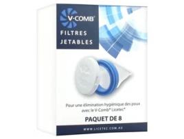 8 filtros descartáveis LICETEC V-COMB