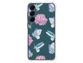Capa Design Flores para Samsung Galaxy A55 5G TUMUNDOSMARTPHONE Silicone Anti-Choque Multicor