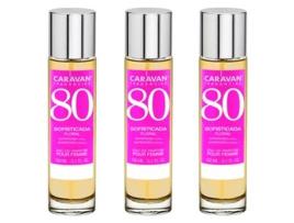 3X Perfume Feminino Nº80 150Ml CARAVAN