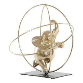 Figura Decorativa DKD Home Decor Metal Resina Elefante (22 x 22 x 23 cm)