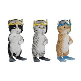 Figura Decorativa DKD Home Decor Resina Macaco (3 pcs) (10.5 x 10 x 22.5 cm)