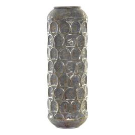 Vaso DKD Home Decor Cinzento Metal Oriental (19 x 19 x 47 cm)