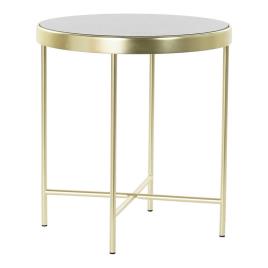 Mesa de apoio DKD Home Decor Cristal Aço (42 x 42 x 46 cm)