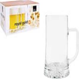 Conjunto Royal Leerdam Gold 50 cl Jarra de Cerveja (6 Peças)