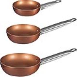 Conjunto de Frigideiras  Cobre Alumínio (3 pcs)