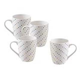 Conjunto de Chávenas  Addige Porcelana Bone China 360 ml (4 uds)