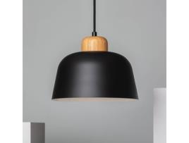 Candeeiro de Suspensão LEDKIA Wawak (Preto - E27 - 40 W)