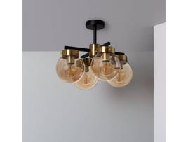 Candeeiro de Teto LEDKIA Cawu (Preto - E27 - 4x40 W)