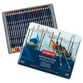 Derwent Lápis Aguarela, 24 Cores, Caixa Metal