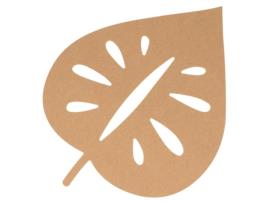 Silhueta de Folha Tropical em Madeira Mdf 25 cm de Altura ARTEMIO