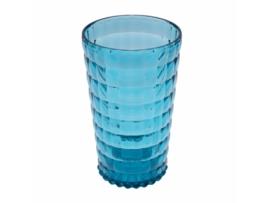 BASTILIPO Pacote 6 Unidades Vidro 750 Ml Mod Cor Turquesa Bauhaus Copo em Policarbonato de Tamanho Grande Reutilizável Sem Bpa